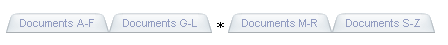Horizontal separator tabs