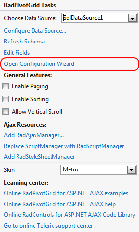 Open Configuration Wizard