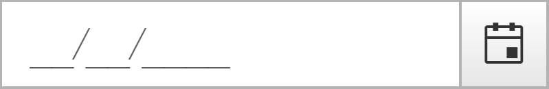 How the DatePicker looks like initially