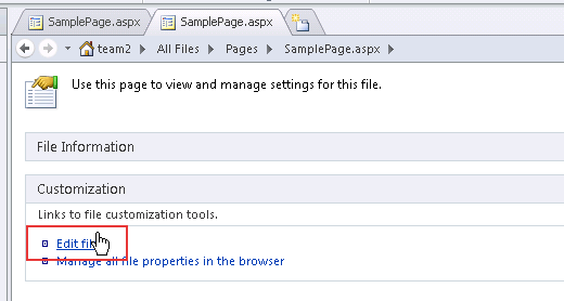 sp 2010-select-edit-file-in-designer