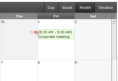 MonthView Template