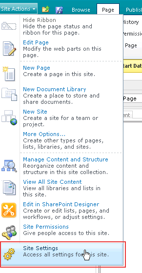 sp 2010-open-site-settings