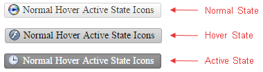 RadLinkButton icons normal hovered pressed