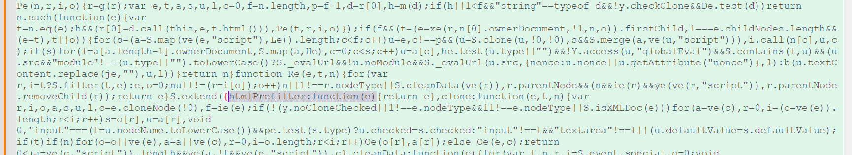 jQuery.htmlPrefilter Fix