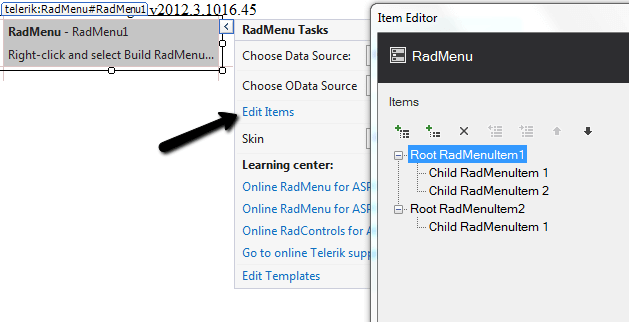 Build RadMenu