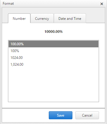 Spreadsheet Format Dialog