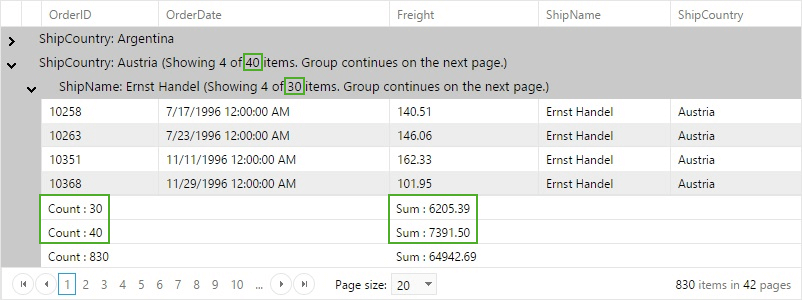 grid grouping groupfooters 2