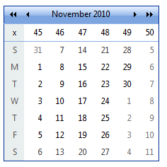 6x7 day matrix