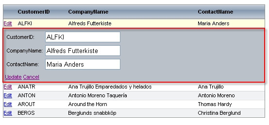 Edit in forms mode