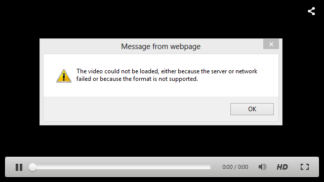 Media Player Playing Video on IE 1