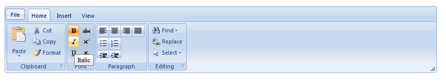 Ribbonbar Toggle button