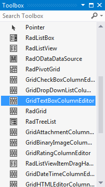 Declarative column editors in VS toolbox