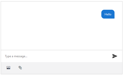 chat with toolbar buttons