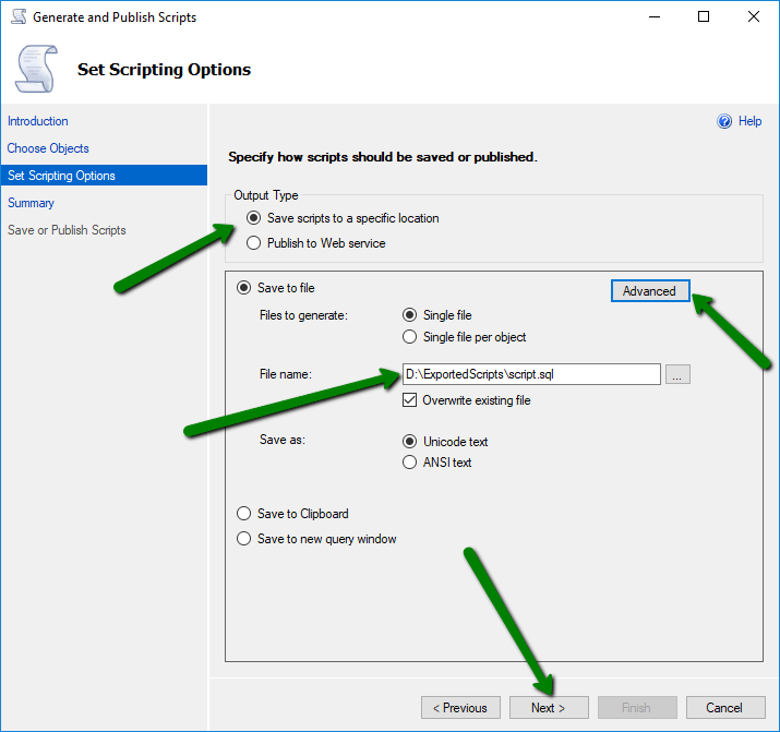 GenerateAndPublishScriptsDialog-SetScriptingOptions