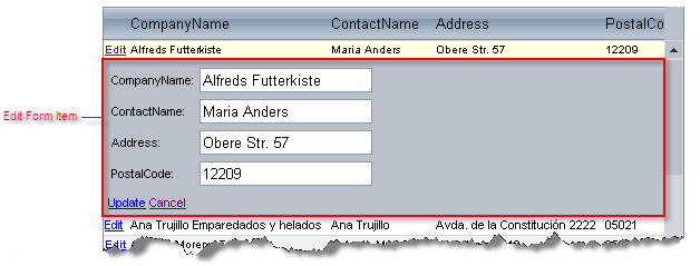 Edit Form Item