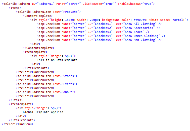 Templates Markup