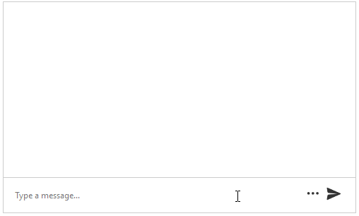 chat with expandable toolbar