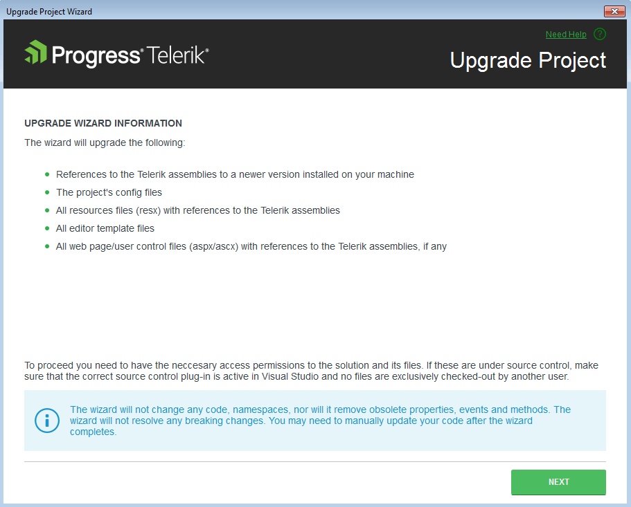 Upgrade Wizard-first-screen