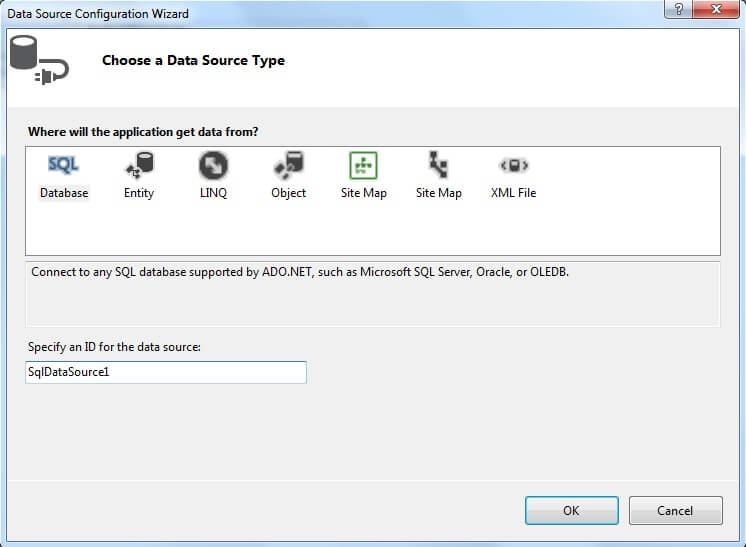 Choose Data Source Type