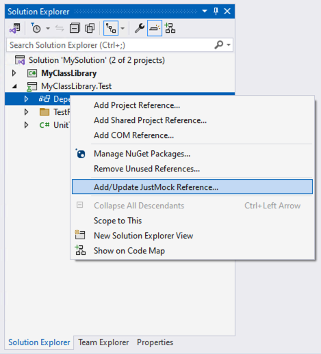 Update References From The Context Menu