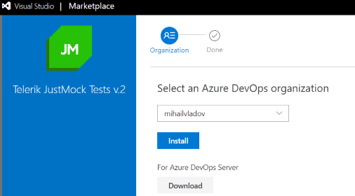 Install JustMock extension