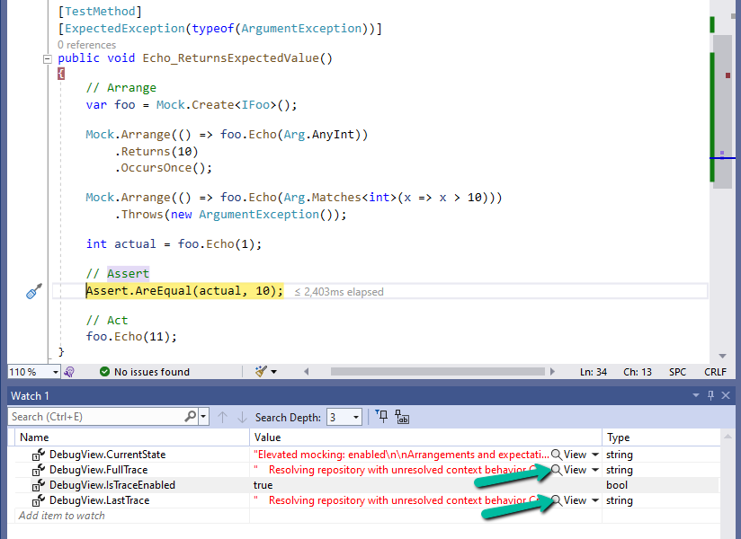 Debug View Tracing Visualizer