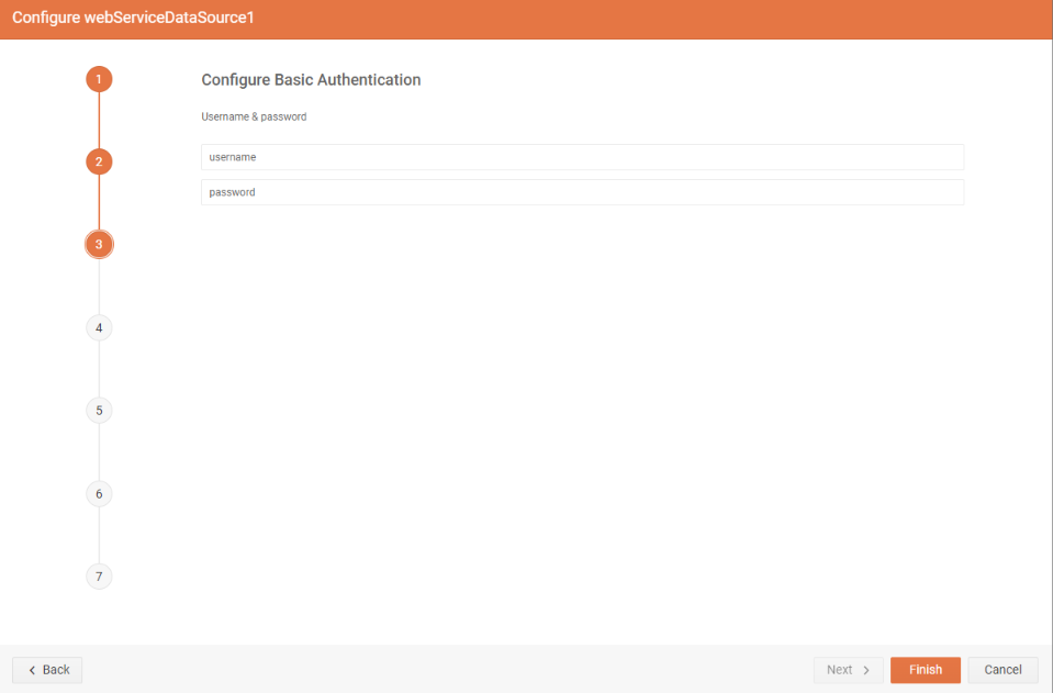 An image of the third step of the WebServiceDataSource Wizard in the Telerik Web Report Designer