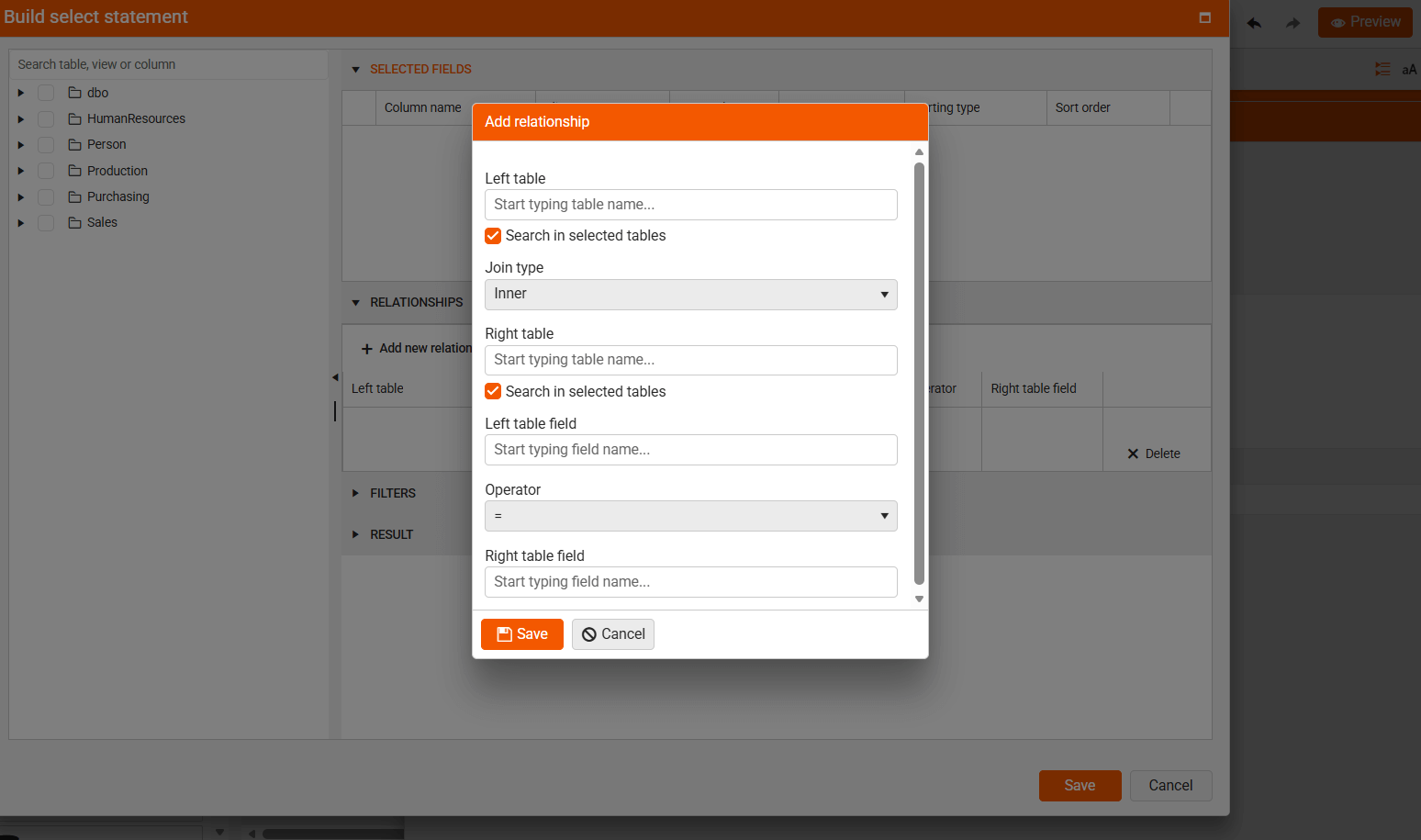 Image of the Relationship Pane ><