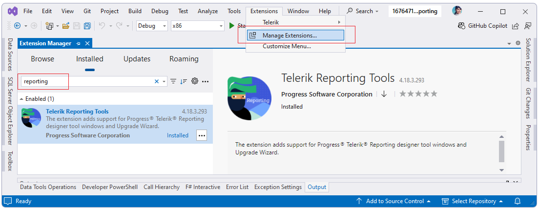 Telerik Reporting Tools