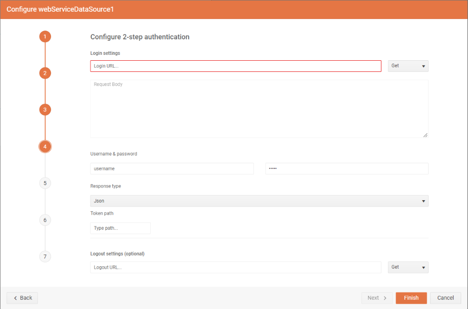 An image of the fourth step of the WebServiceDataSource Wizard in the Telerik Web Report Designer