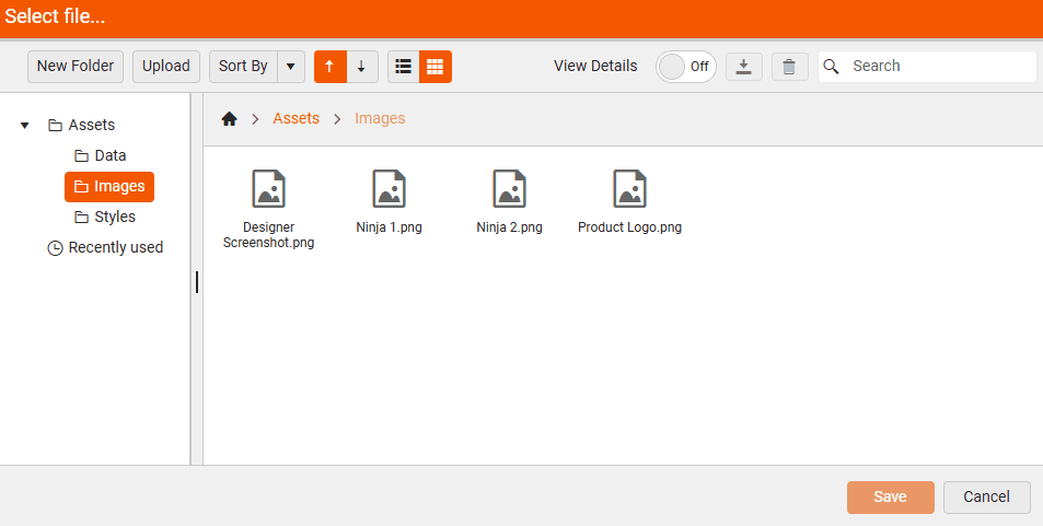 Assets Manager View Details