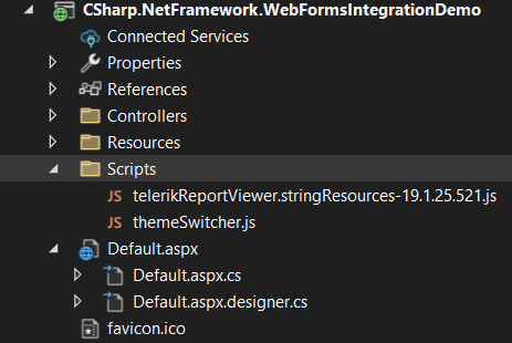 The stringResource script file placed in a local directory inside the project