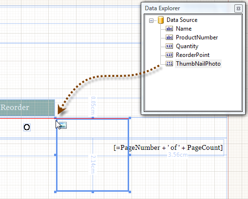 Adding the image in a PictureBox by dragging the image field from the Data Explorer