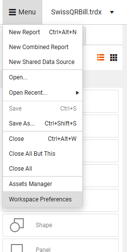 Workspace Preferences