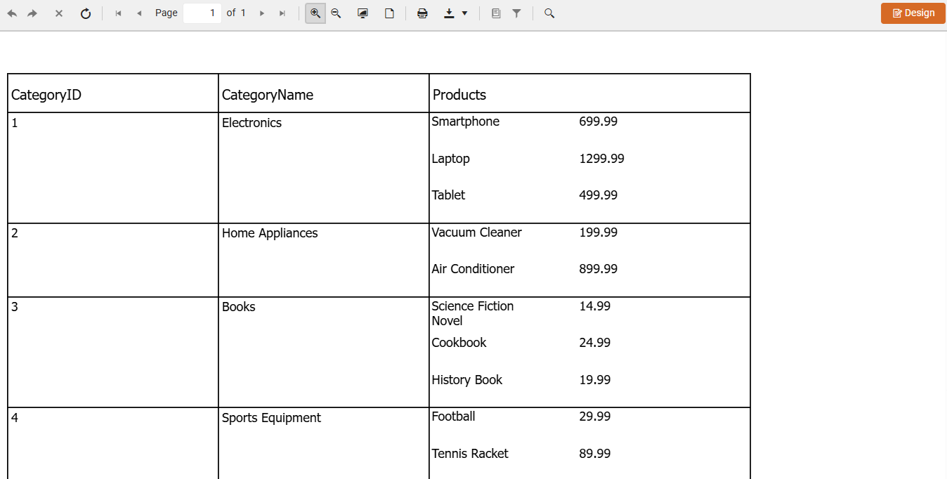 Preview Categories Products