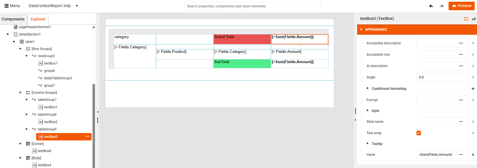 Add Group Grand Total Sum