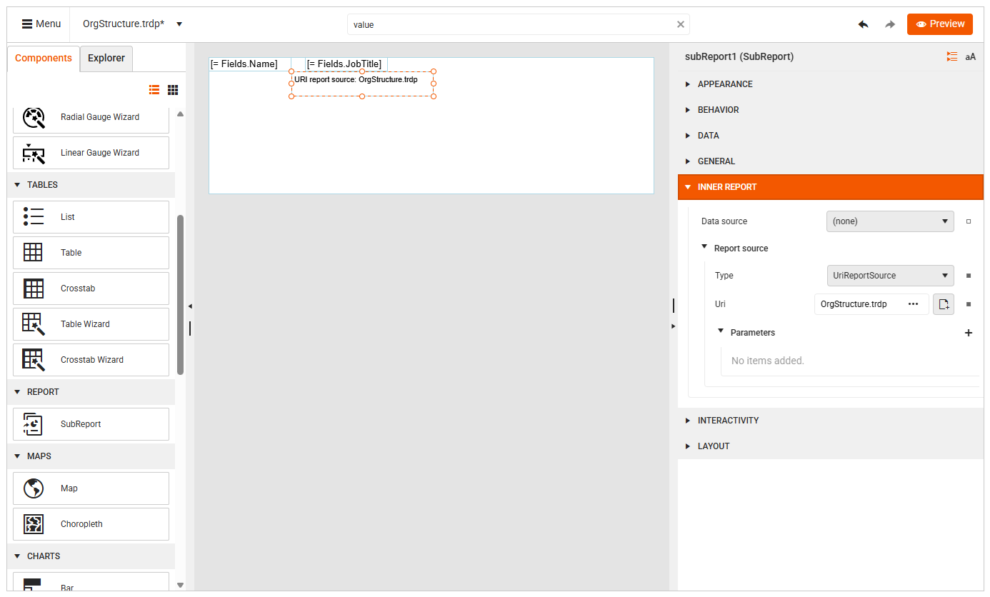 Org Hierarchy Uri Report Source