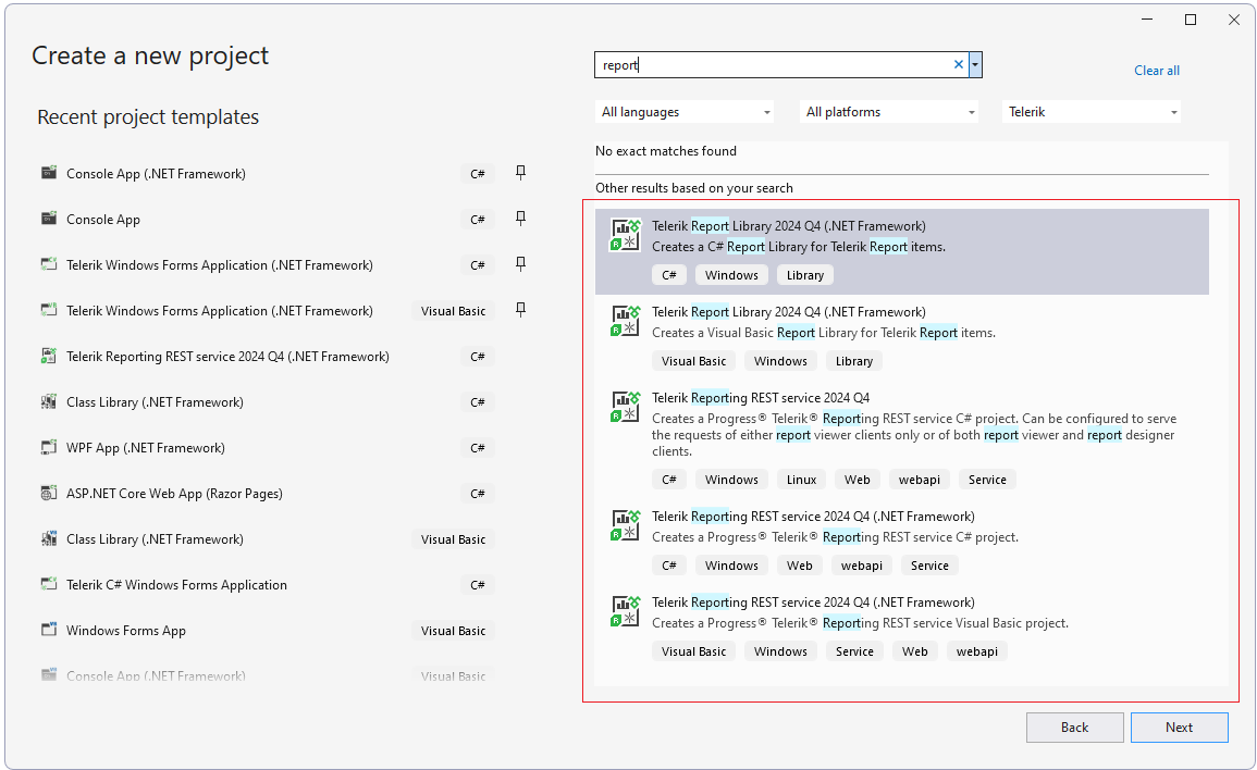 New Project Templates