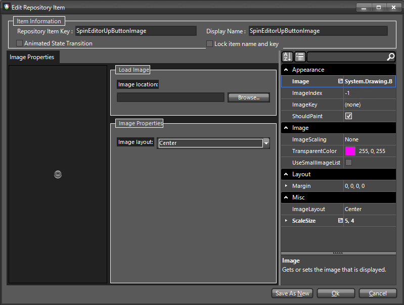 WinForms RadDomainUpDown Image Repository Item