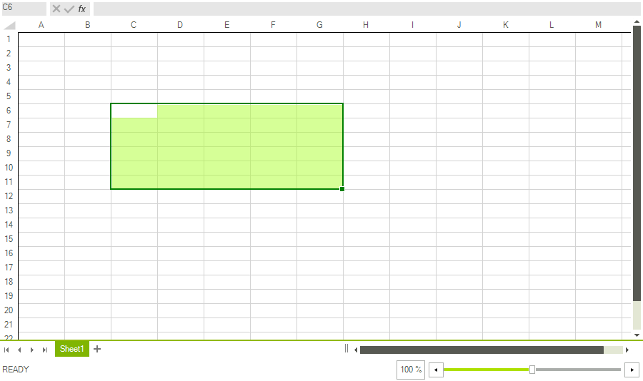 WinForms RadSpreadsheet Customized selection