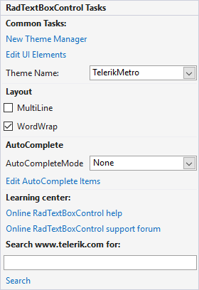 WinForms RadTextBoxControl Smart Tag