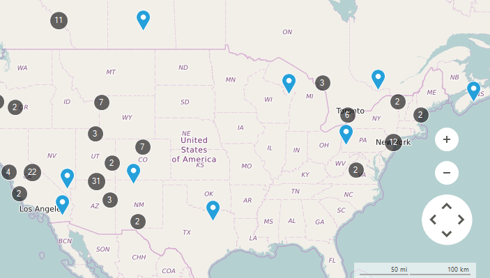 WinForms RadMap Clustering