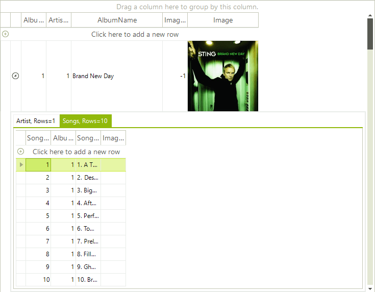 WinForms RadGridView Formatting Tabs