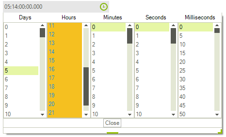 WinForms RadTimeSpanPicker Formating Items