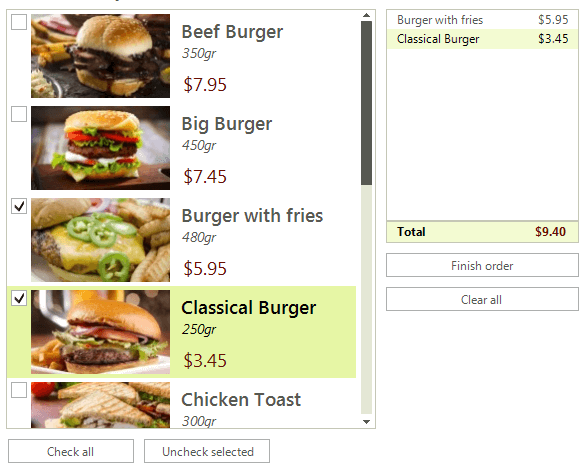 WinForms RadCheckedListBox Overview