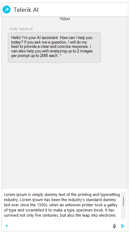 WinForms RadChat Multi-Line Input Editor