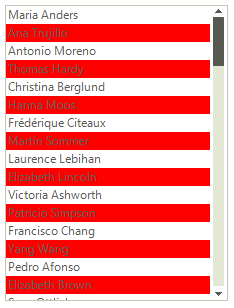 WinForms RadListControl AlternatingItemColor