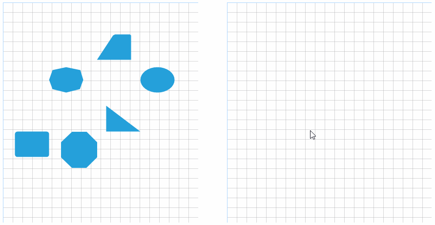 WinForms RadDiagram Drag and Drop Between Two Diagrams
