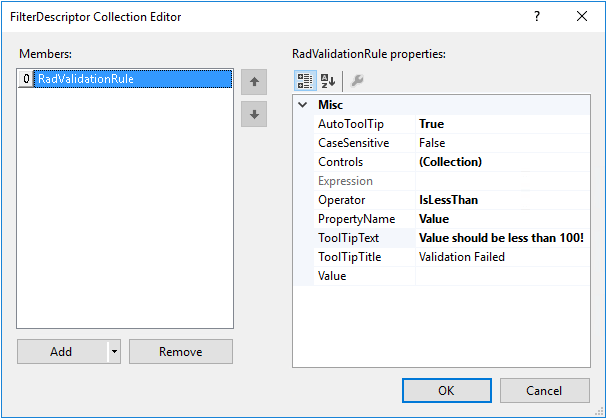 WinForms RadValidationProvider Setup Rule