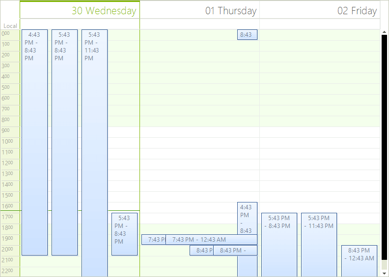 WinForms RadScheduler Equal Column Width
